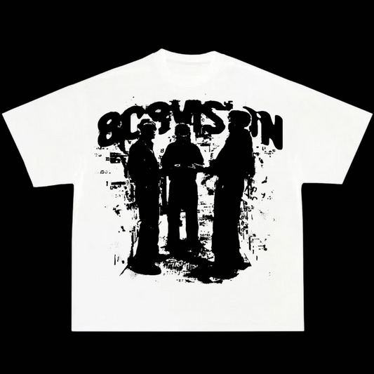 WHITE GRAPHIC TEE SHORT SLEEVES
